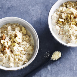 Savory Oat Porridge with Almonds and Parm