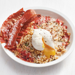 Savory Oats with Poached Eggs