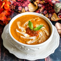 Savory Roasted Butternut Squash & Red Pepper Soup