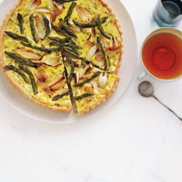 Savory Spring Vegetable and Goat Cheese Tart