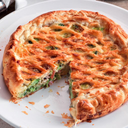Savory Tart with Broccoli, Guanciale and Camembert