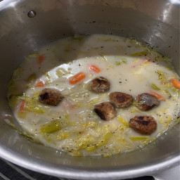 Savoy Cabbage Soup with Tiny Meatballs
