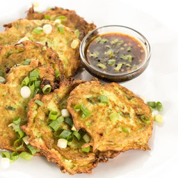 Scallion Pancakes with Soy Dipping Sauce