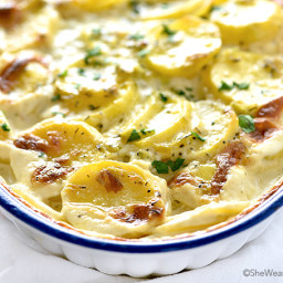 Scalloped Potatoes Recipe with Leeks and Thyme