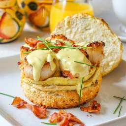 Scallops Benedict with Brown Butter Hollandaise