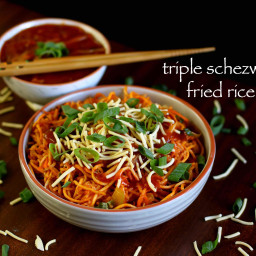 schezwan rice recipe | triple schezwan fried rice | triple schezwan rice
