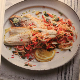 Sea Bass With Lemon And Fennel Coleslaw