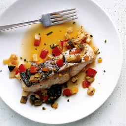 Sea Bass with Marinated Vegetables