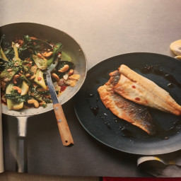 Sea Bass With Pak Choi And Cashew Nuts