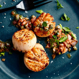 Sea Scallops With Brown Butter, Capers and Lemon