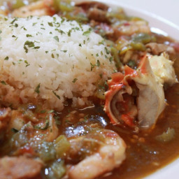 Seafood, Chicken, and Andouille Sausage Gumbo