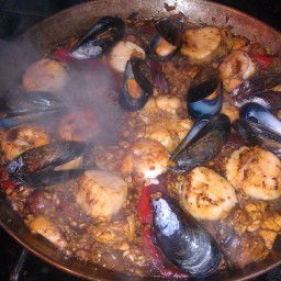 Seafood, Sausage, and Chicken Paella