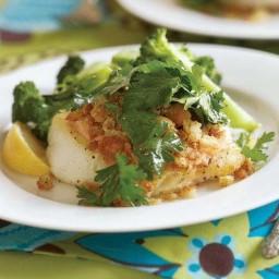 Sear-Roasted Haddock or Cod with Horseradish Aïoli and Lemon-Zest Breadcrum