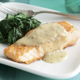 Sear-Roasted Salmon Fillets with Lemon-Rosemary Butter Sauce