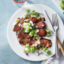 Seared Cajun-Style Steak with Green Tomato Relish