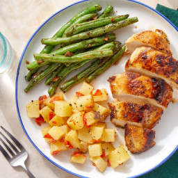 Seared Chicken & Potato Salad with Maple-Glazed Green Beans