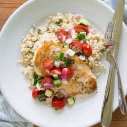 Seared Chicken with Greek Relish