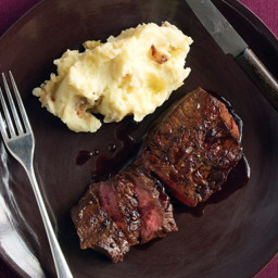 Seared Flat-Iron Steaks with Wine Sauce