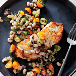 Seared Grouper with Black-Eyed Pea Relish