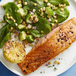 Seared Salmon with Lentil Salad