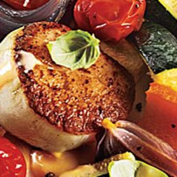 Seared Scallops & Summer Vegetables & Beurre Blanc Recipe