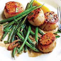 Seared Scallops with Haricots Verts