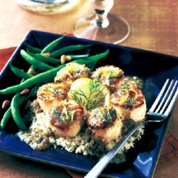 Seared Scallops with Lemon and Dill
