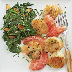 Seared Scallops with Pink Grapefruit-Brown Butter Sauce