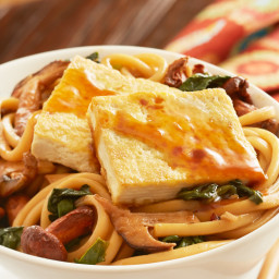 Seared Tofu and Spicy Udon Noodles