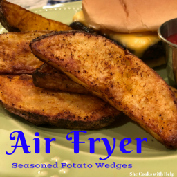 Seasoned Crispy Potato Wedges - Air Fryer Recipe