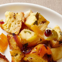 Semolina Bread-Apple Stuffing With Dried Cranberries and Apricots
