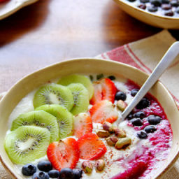 Semolina Porridge, Fruit and Nut Breakfast Bowl