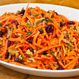 Serious Salads: Carrot Slaw with Cranberries and Toasted Walnuts Recipe