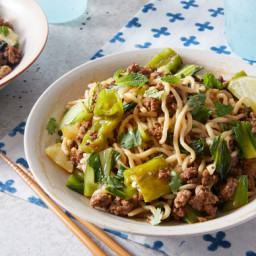 Sesame Beef Lo Mein with Bok Choy & Shishito Peppers