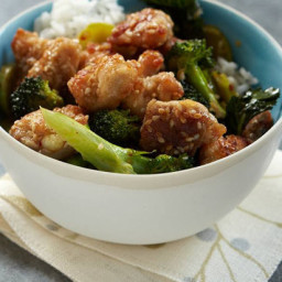 Sesame-Coated Chicken with Broccoli