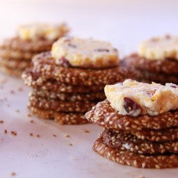 Sesame Crackers with Cranberry Cheese Spread