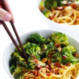 Sesame Noodles with Broccoli and Almonds