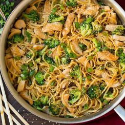 Sesame Noodles with Chicken and Broccoli