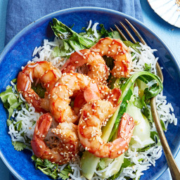 Sesame shrimp stir-fry