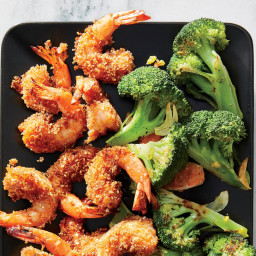 Sesame Shrimp with Ginger Broccoli