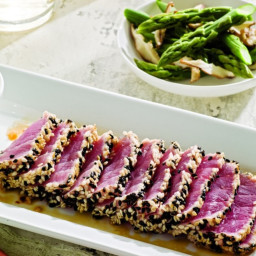 Sesame Tuna with Ginger Miso Dipping Sauce