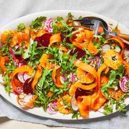 Shaved Beet and Carrot Salad With Citrus-Scallion Dressing