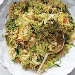 Shaved Brussels Sprout, Meyer Lemon, and Quinoa Salad