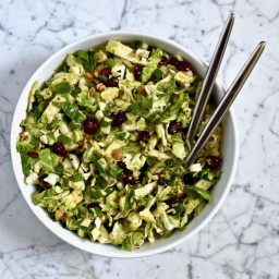 Shaved Brussels Sprouts Salad with Balsamic Vinaigrette