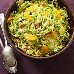 Shaved Brussels Sprouts with Green Onion Vinaigrette