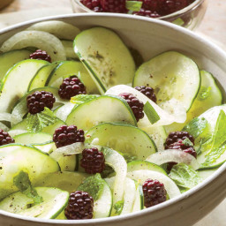 Shaved Cucumber Salad with Pickled Blackberries Recipe