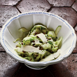 Shaved Zucchini Salad with Parmigiano and Pistachios
