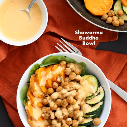 Shawarma Chickpea Sweet Potato Buddha Bowl