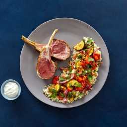 Shawarma-Spiced Lamb & Couscous with Harissa-Roasted Vegetables & T