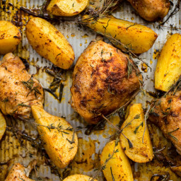 Sheet Pan Baked Chicken and Potatoes Recipe